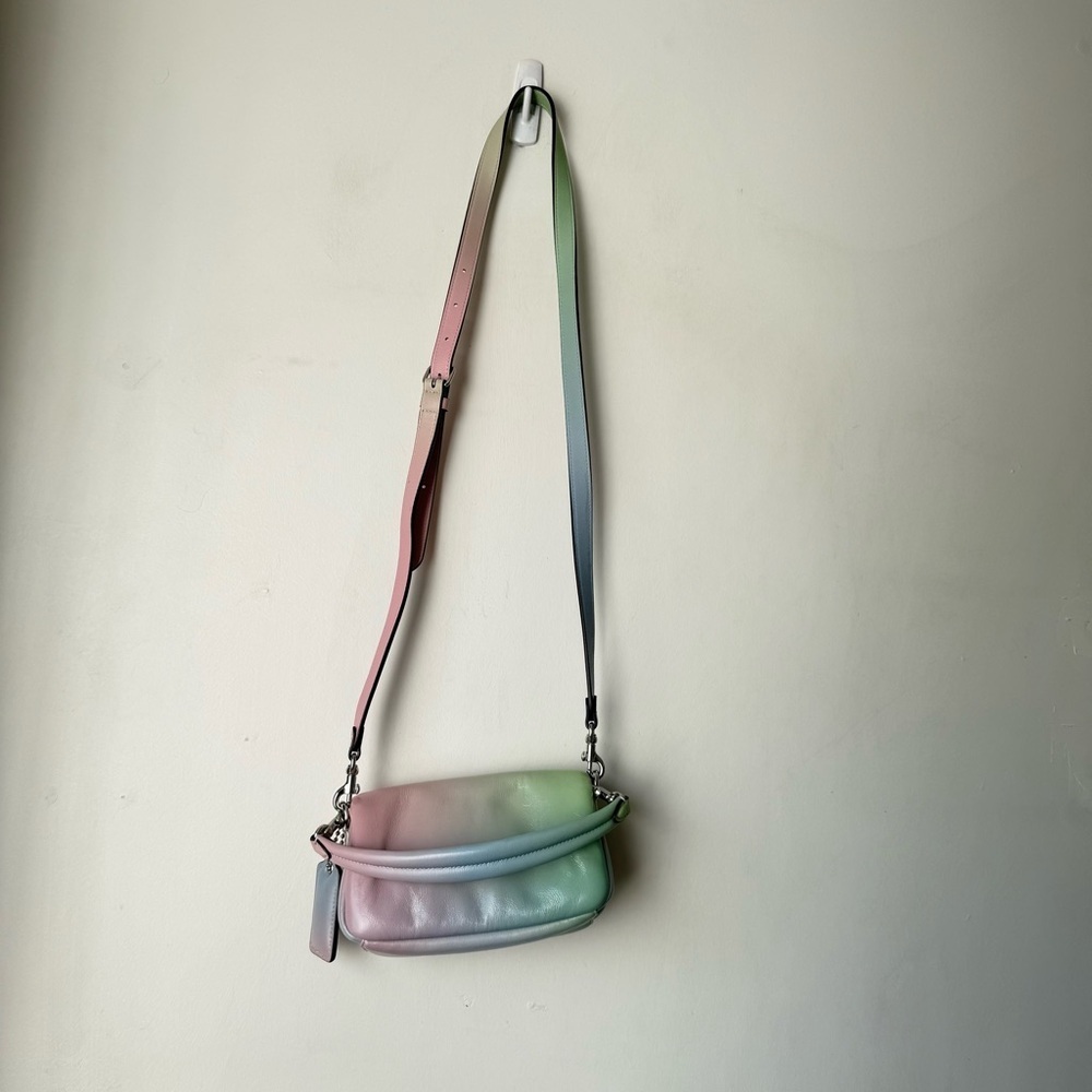 Coach Pillow Tabby 18 Pastel Ombre Leather Mini Crossbody Purse Handbag - Picture 8 of 10